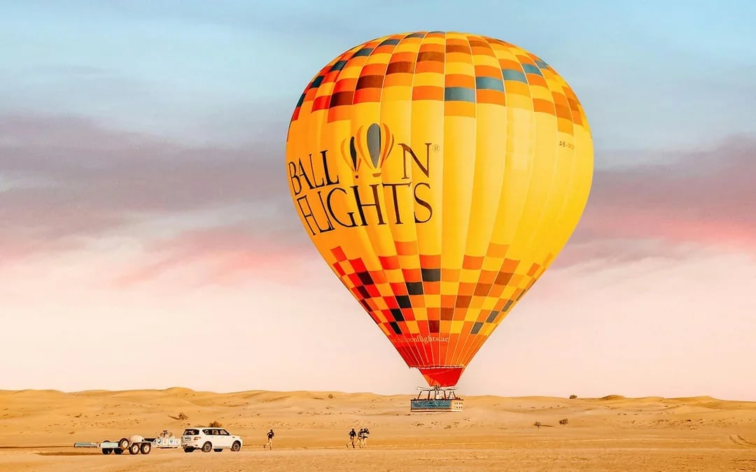 Dubai Sunrise Hot Air Balloon Ride with Hotel Transfers Image 4