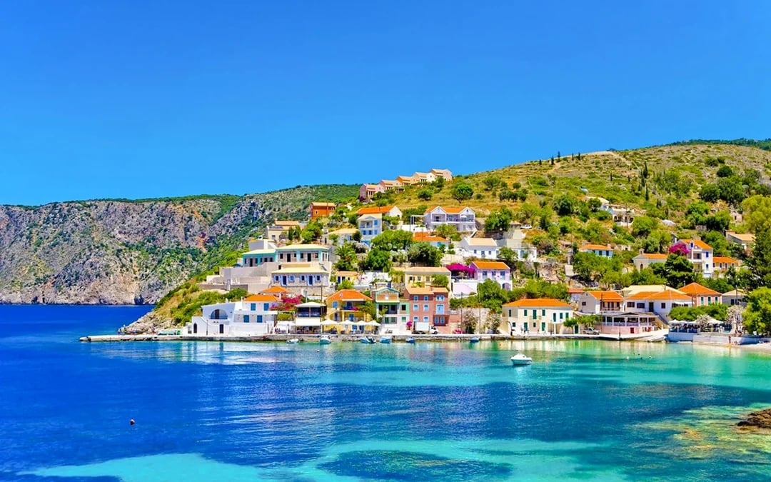 Fiscardo & Assos Island Tour with Swimming at Myrtos Beach Image 1