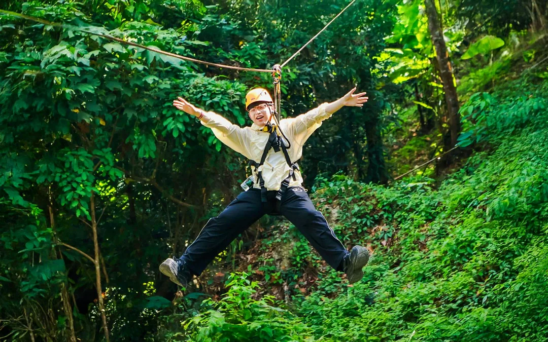 Flying Hanuman: 28 Platform Zipline and Elephant Sanctuary Visit
Image 1