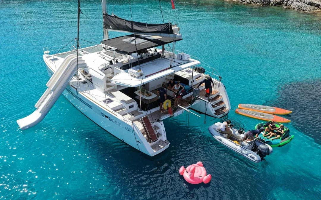 From Agios Nikolaos: All-Inclusive Catamaran Cruise to Spinalonga with Water Toys Image 2