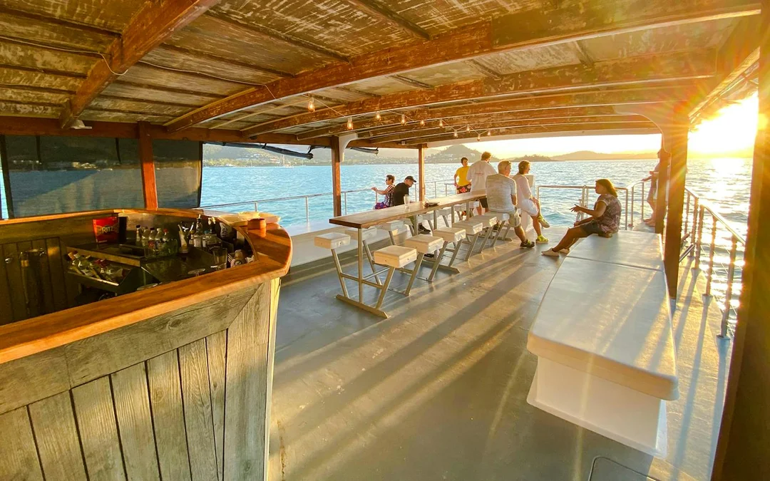 From Airlie Beach: Sundowner Whitsunday Cruise with Sparkling Wine Image 2