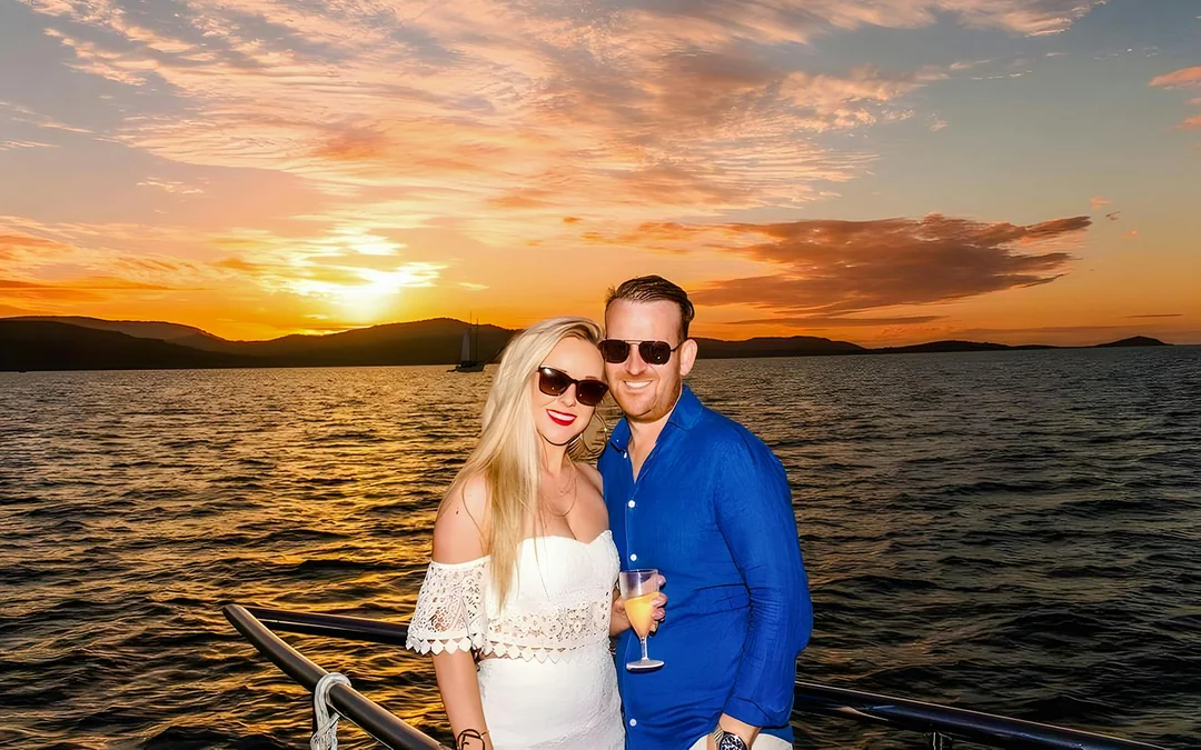 From Airlie Beach: Sundowner Whitsunday Cruise with Sparkling Wine Image 3