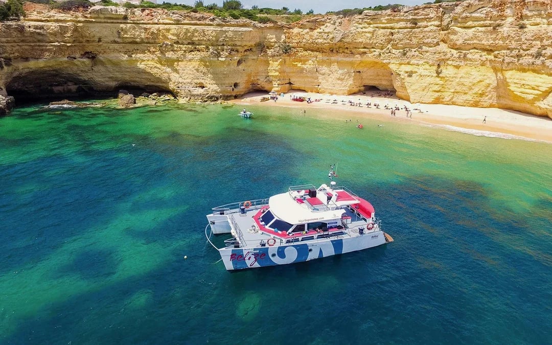 From Albufeira: Benagil Cave Catamaran Cruise & Dolphin Watching Image 3