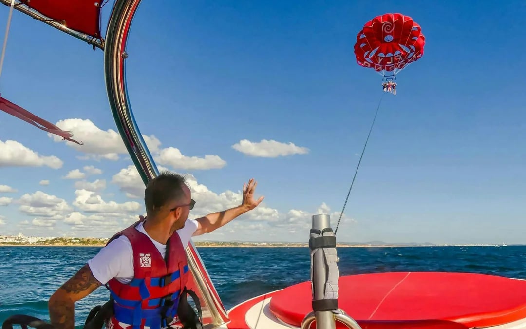 From Albufeira: Single, Double or Triple Parasailing Tour Image 6