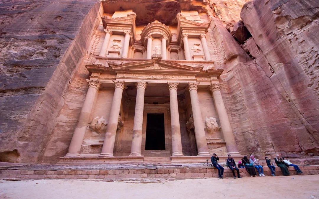 From Amman: Petra Guided Tour with Little Petra, Treasury & Royal Tombs Image 1
