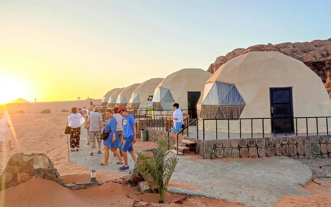 From Amman: Private 2-Day Petra, Wadi Rum and Dead Sea Tour with Martian Tent Stay Image 8