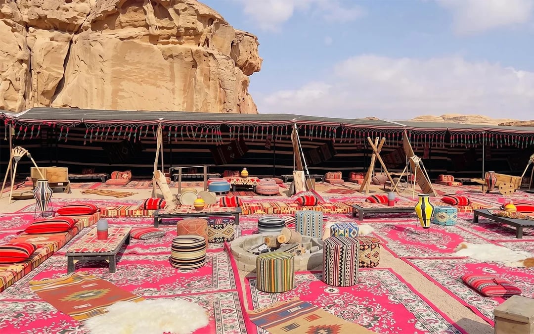 From Amman: Private 2-Day Petra, Wadi Rum and Dead Sea Tour with Martian Tent Stay Image 9