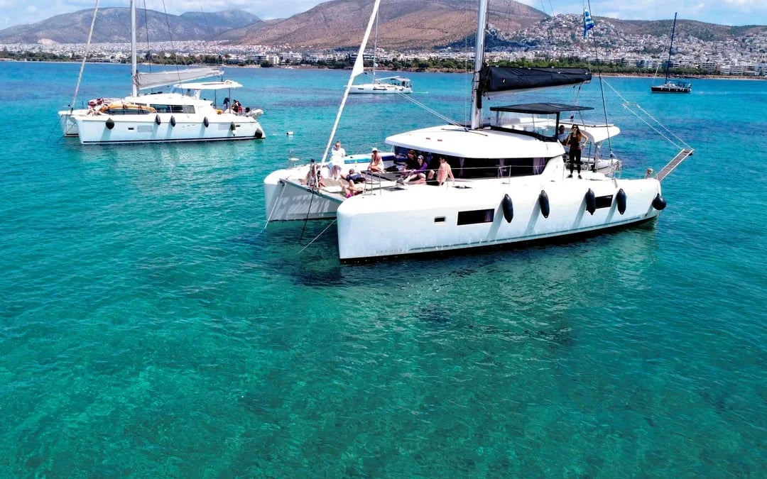 From Athens: Catamaran Cruise along Athens Riveria with Lunch & Wine Image 8