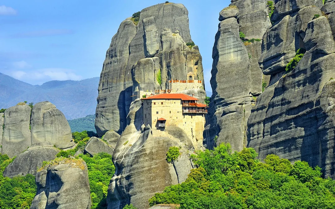 From Athens: Meteora Monasteries Visit and Hermit Caves Tour Image 1