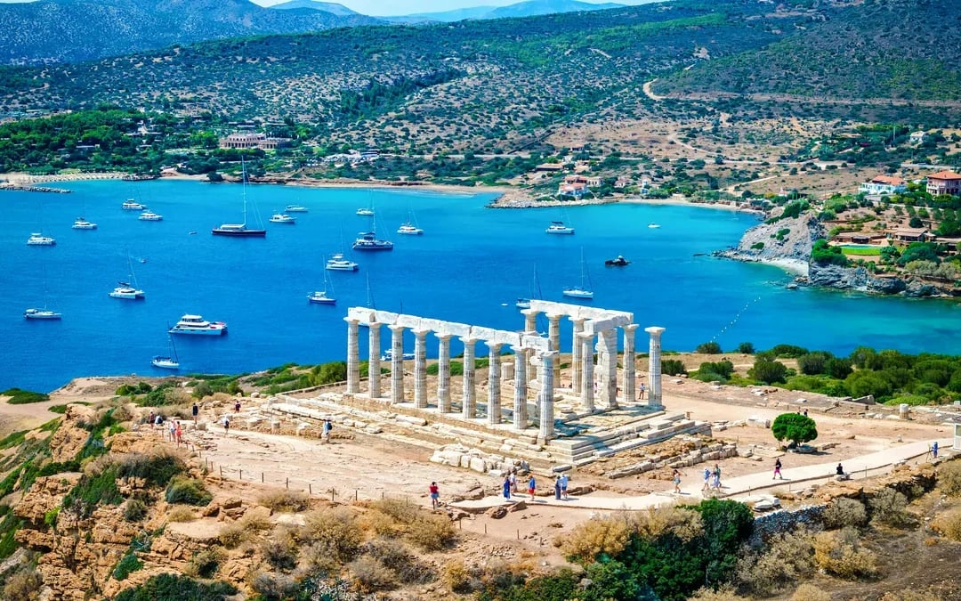 From Athens: Temple of Poseidon & Cape Sounion Sunset Tour with Entry Tickets Image 2