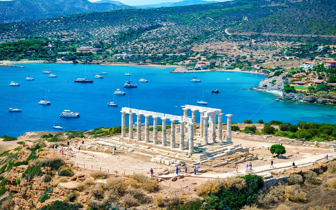 From Athens: Temple of Poseidon & Cape Sounion Sunset Tour with Entry Tickets Image 2