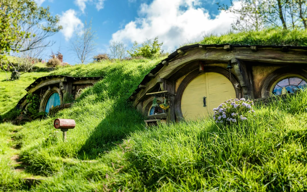 From Auckland: Hobbiton Movie Set Signature Tour and Waitomo Caves Guided Tour with Lunch Image 1