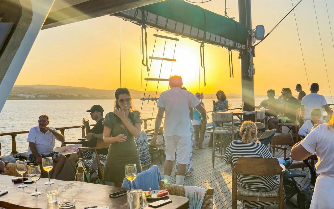 From Ayia Napa/Protaras: Blue Lagoon Sunset Cruise with Open Bar & Local Buffet Image 3