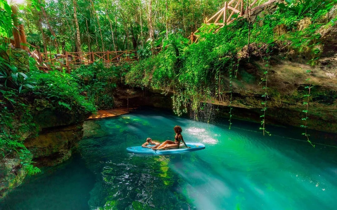 From Cancun: 3-Cenote Guided Tour with Tequila Tasting and Mayan Snack Image 2