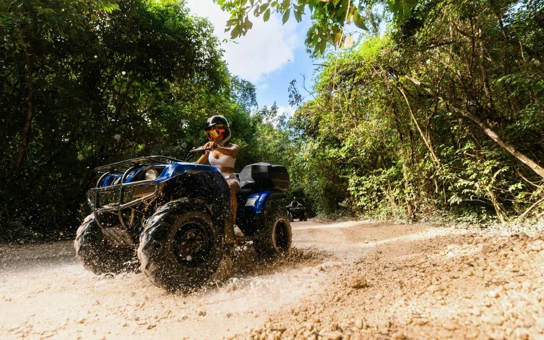 From Cancun: ATV, Ziplines & Cenote Park Extreme Adventure with Transfers Image 4
