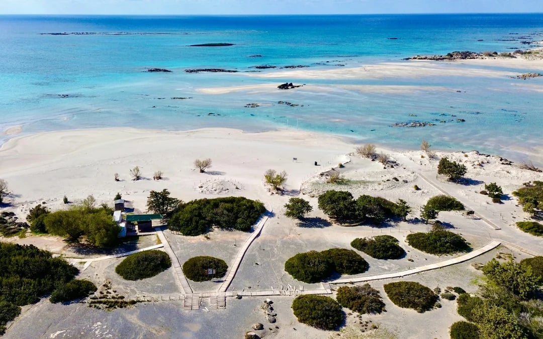 From Chania: Elafonisi Pink Sand Beach Day Trip with Honey Tasting and Elos Village Stop Image 4