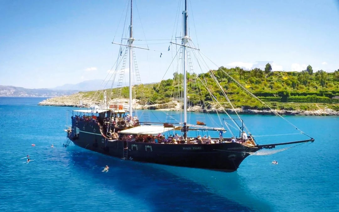 From Chania: Pirate Ship Cruise in Souda Bay with Swim Stops Image 4