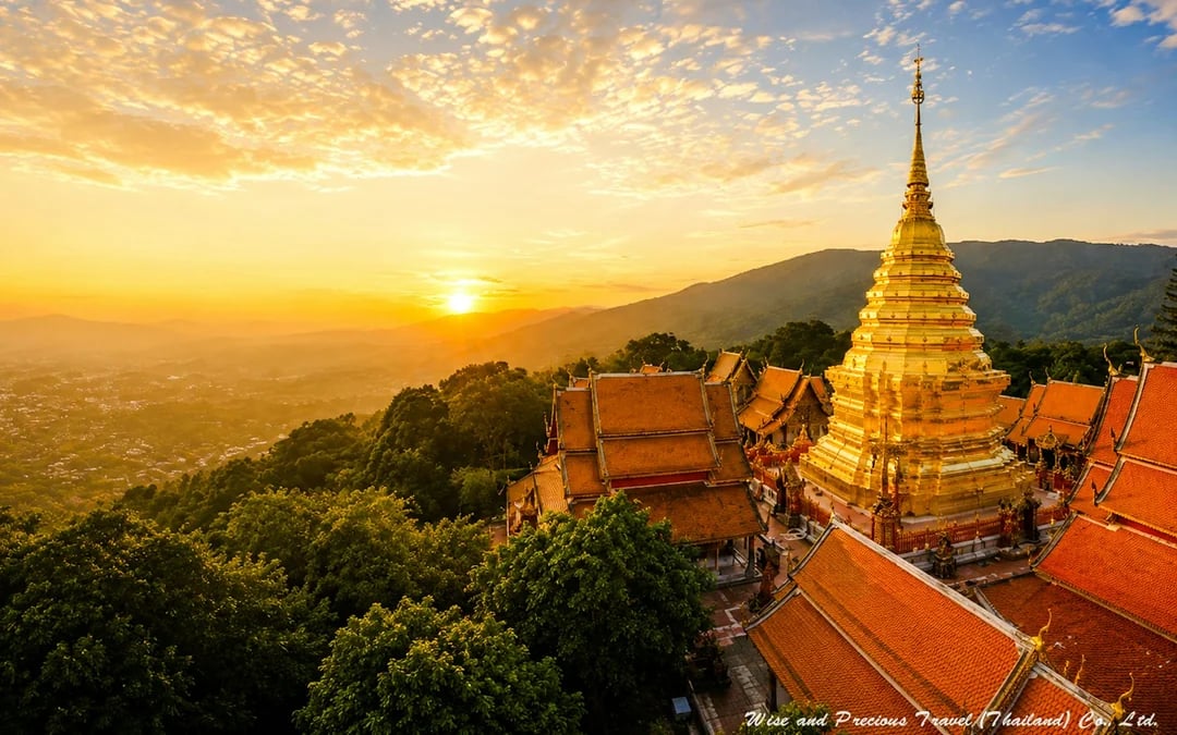 From Chiang Mai: Doi Suthep Temple and Wat Pha Lat Private Van Charter for Up to 8 Passengers Image 1