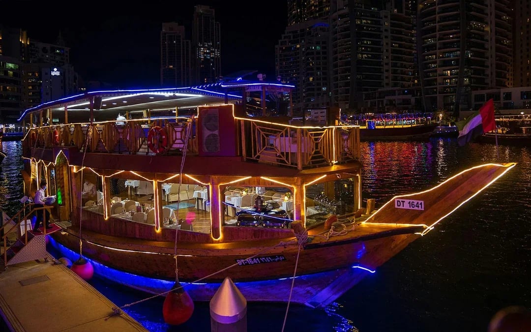 From Dubai Creek: Dhow Cruise with Dinner & Live Entertainment Image 2