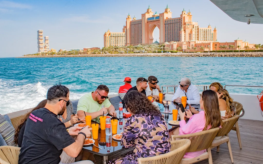 From Dubai Harbour: 3-Hour Superyacht Tri-Deck Cruise with Dining, Open Bar & Live DJ Image 2