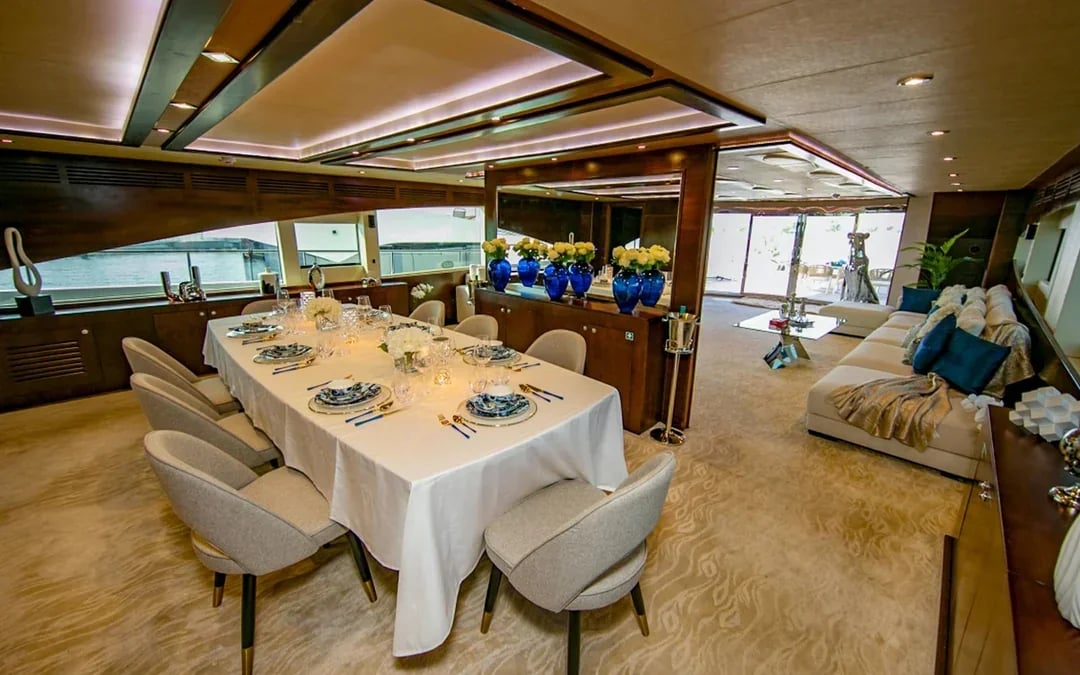 From Dubai Harbour: 3-Hour Superyacht Tri-Deck Cruise with Dining, Open Bar & Live DJ Image 11