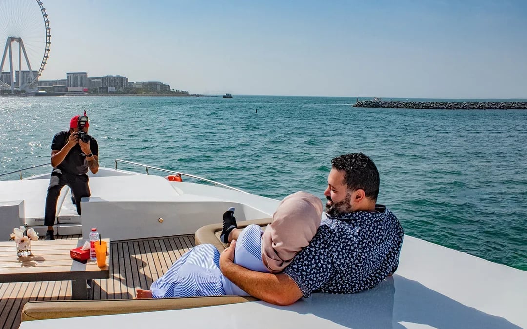 From Dubai Harbour: 3-Hour Superyacht Tri-Deck Cruise with Dining, Open Bar & Live DJ Image 9