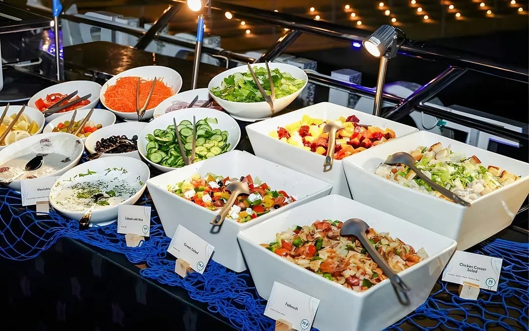 From Dubai Marina: 2-Hour Luxury Dhow Dinner Cruise with 5-Star Dinner, Entertainment & Unlimited Drinks Image 11