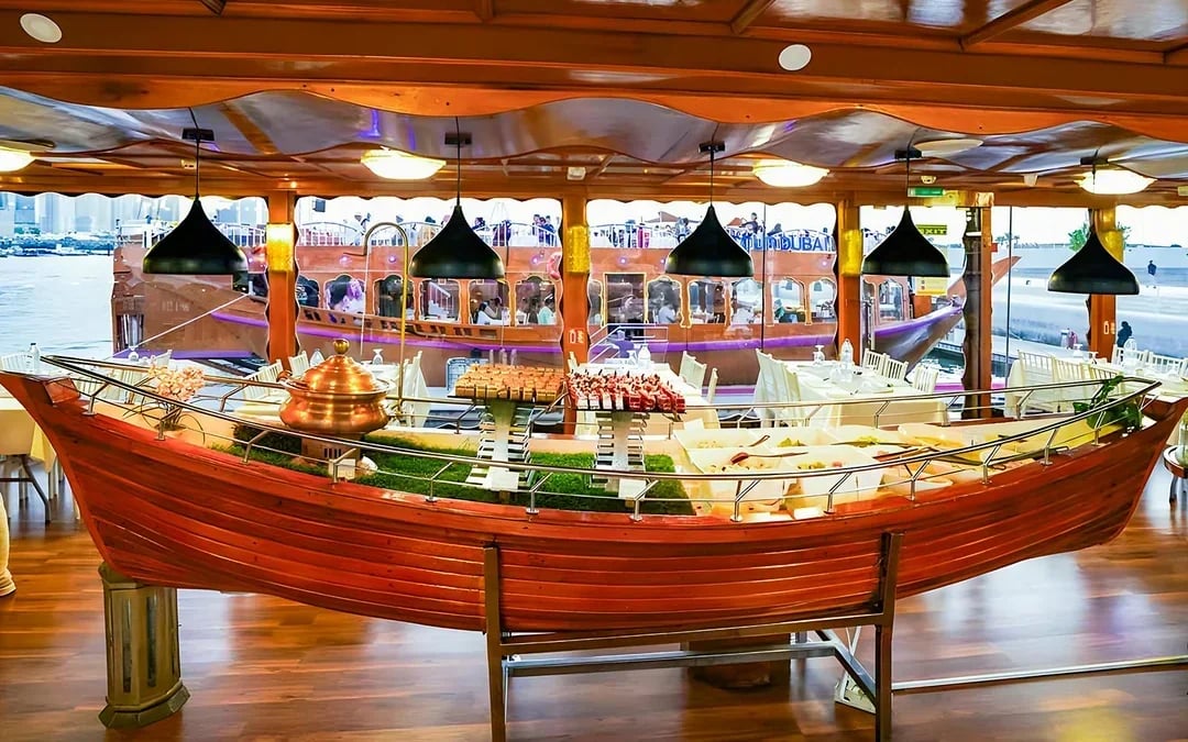 From Dubai Marina: 2-Hour Luxury Dhow Dinner Cruise with 5-Star Dinner, Entertainment & Unlimited Drinks Image 10