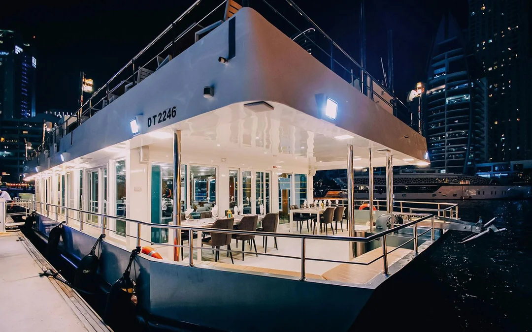 From Dubai Marina: Alexandra Sea Lounge Dhow Cruise with Dinner and Entertainment with Kids Go Free Offer Image 4