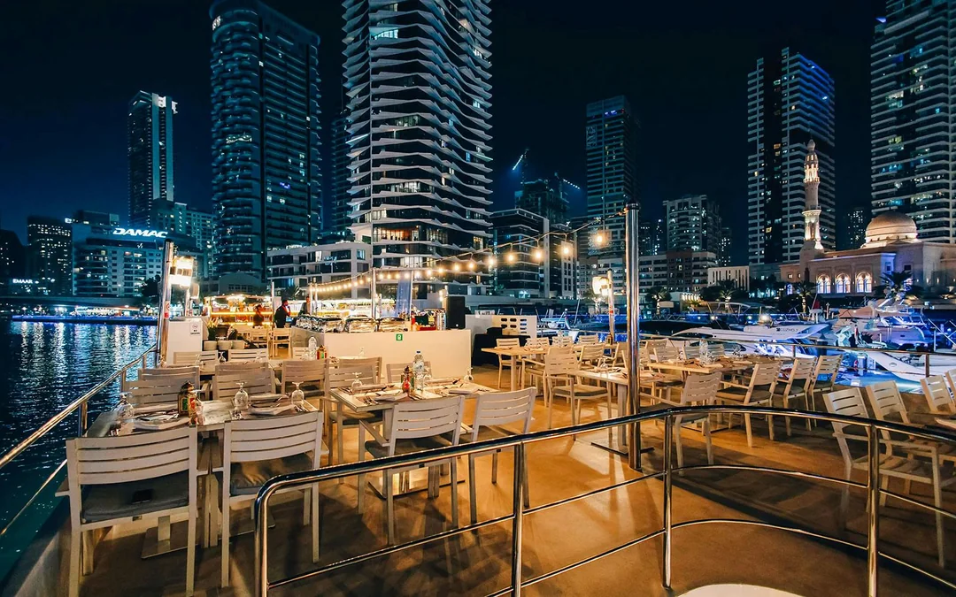 From Dubai Marina: Alexandra Sea Lounge Dhow Cruise with Dinner and Entertainment with Kids Go Free Offer Image 5