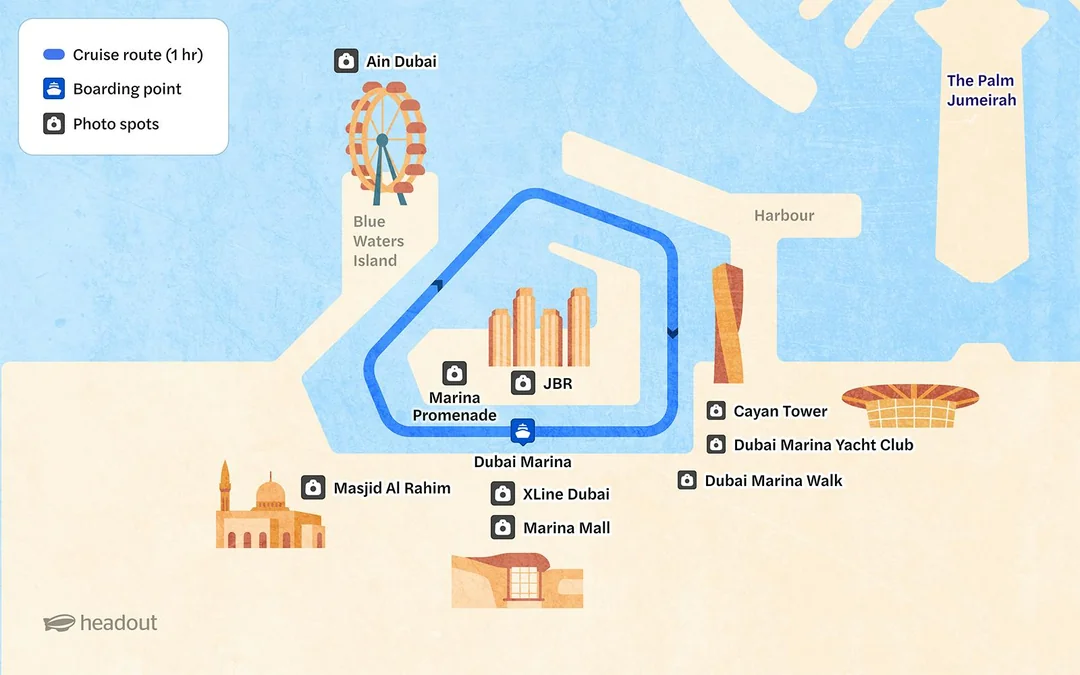 From Dubai Marina/Creek: 1-Hour Sightseeing Dhow Cruise with Unlimited Soft Drinks Image 3