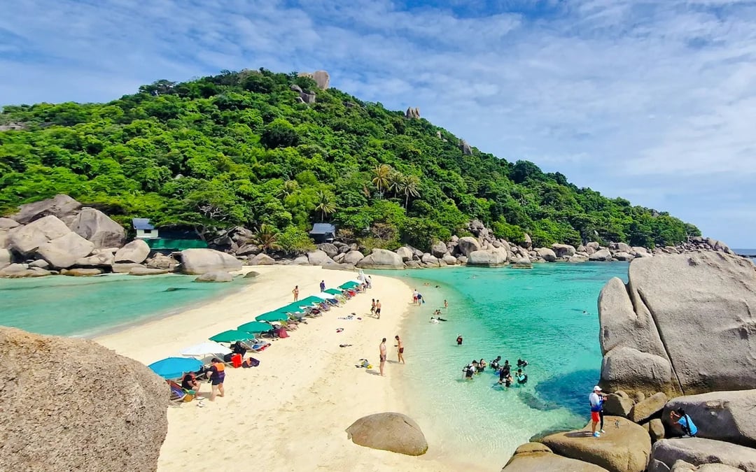From Koh Samui: Koh Tao & Koh Nang Yuan Speedboat Tour with Snorkeling and Lunch Image 1