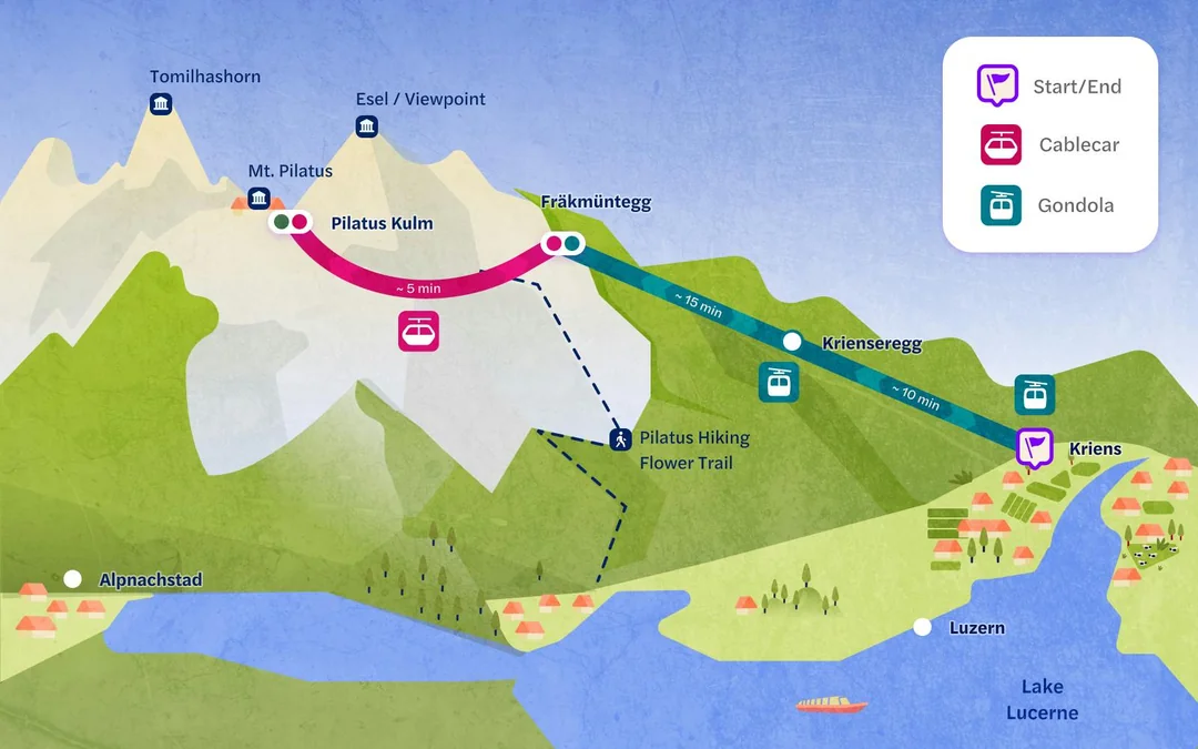 From Kriens: Mount Pilatus Round-Trip Cable Car Tickets Image 2