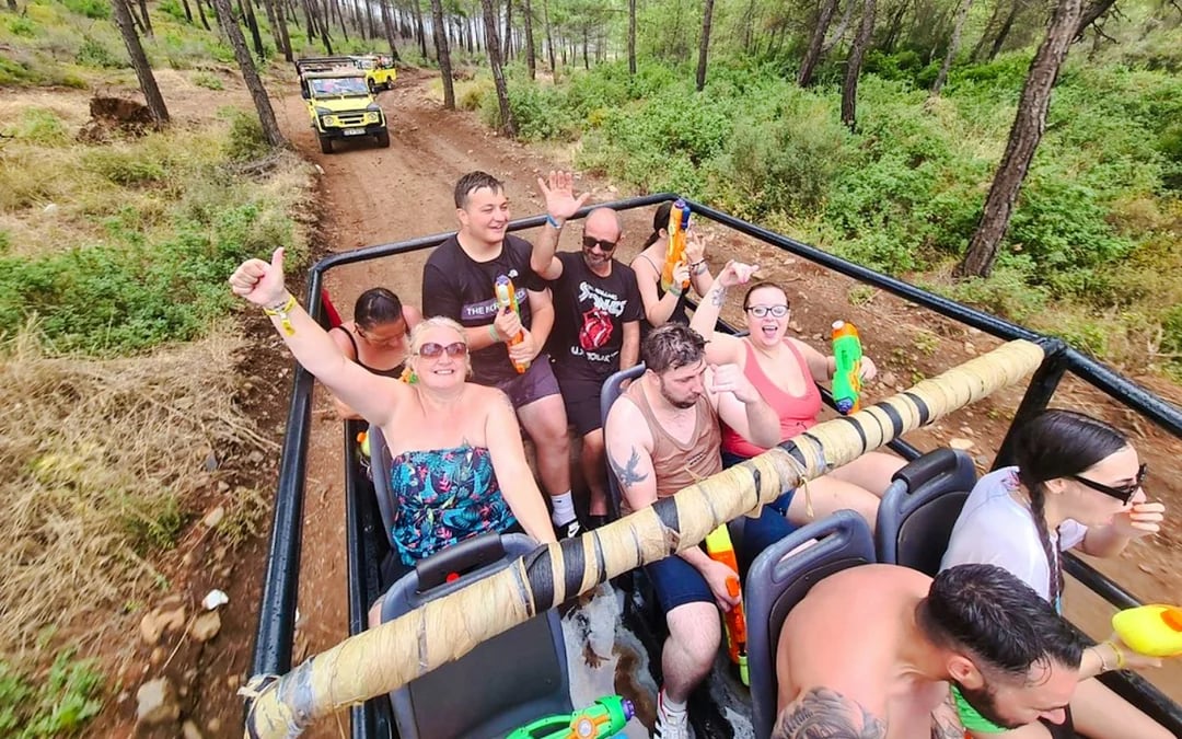 From Marmaris: Jeep Safari with Water Fights to Turgut Waterfall and Kızkumu Beach Image 3