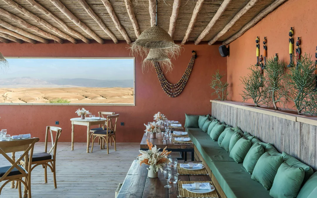 From Marrakesh: Sunset Agafay Desert Luxury Camp Experience with 3-Course Dinner, Pool Access & Dinner Show Image 2