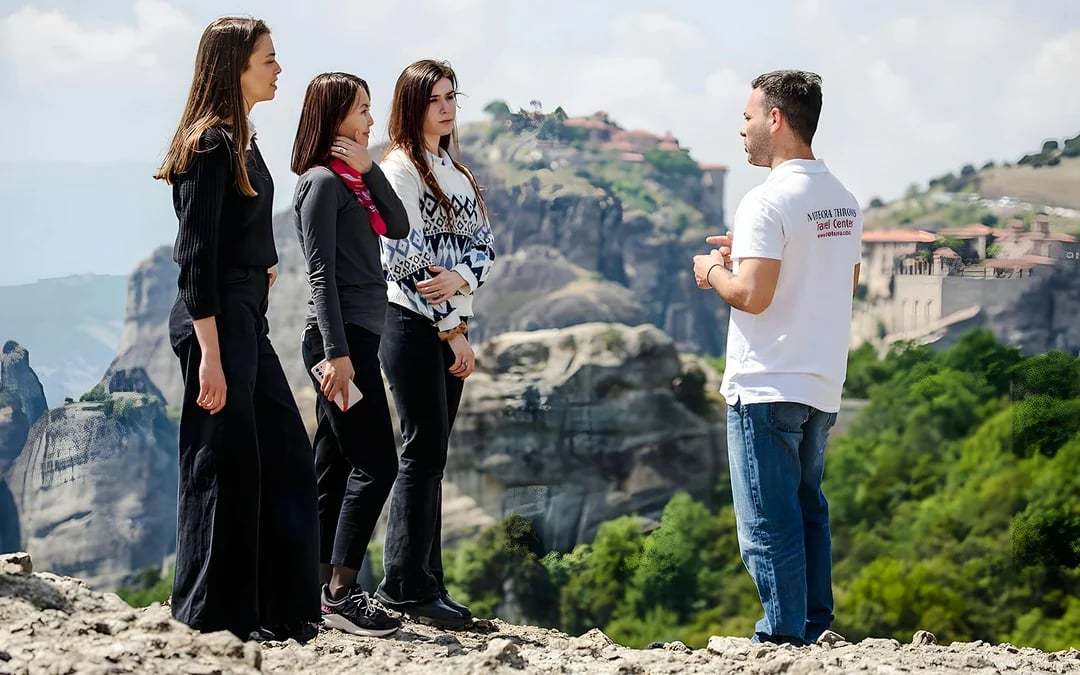 From Meteora: Guided Sunset Tour with Monasteries and Caves Visit Image 3