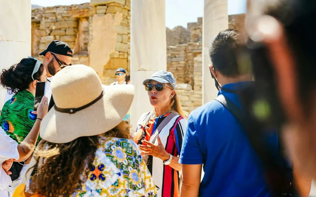 From Mykonos: Rhenia and Delos Cruise with Lunch, Guided Delos Tour and Hotel Transfers Image 3