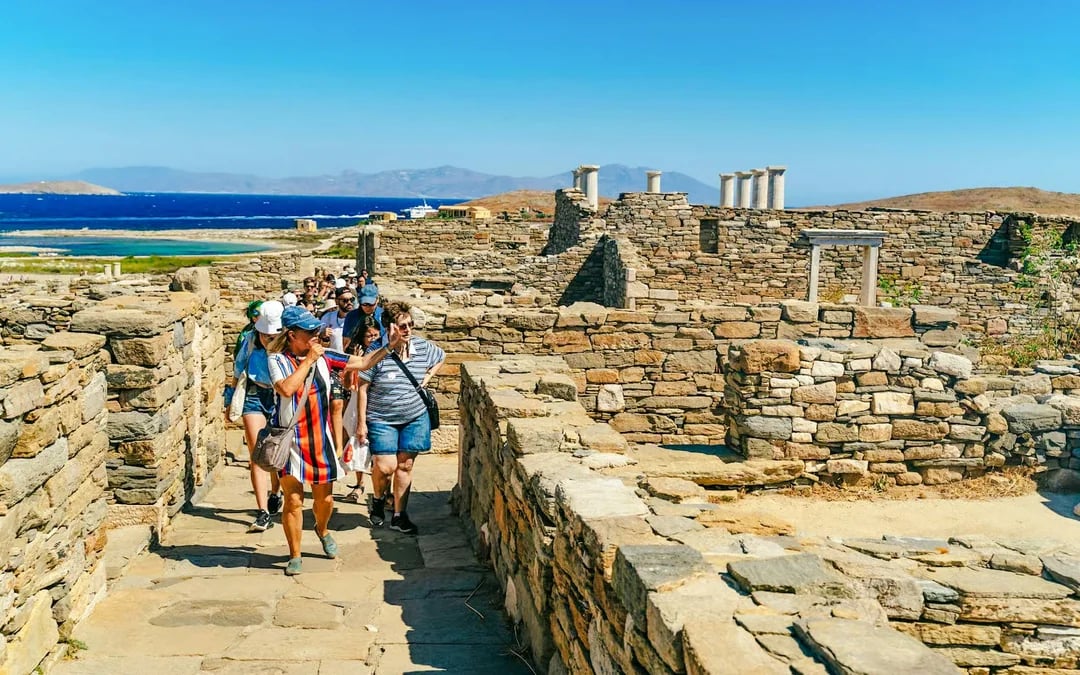 From Mykonos: Rhenia and Delos Cruise with Lunch, Guided Delos Tour and Hotel Transfers Image 7