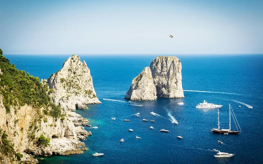 From Naples: Guided Tour of Capri & Blue Grotto with Round-Trip Boat Transfers Image 1