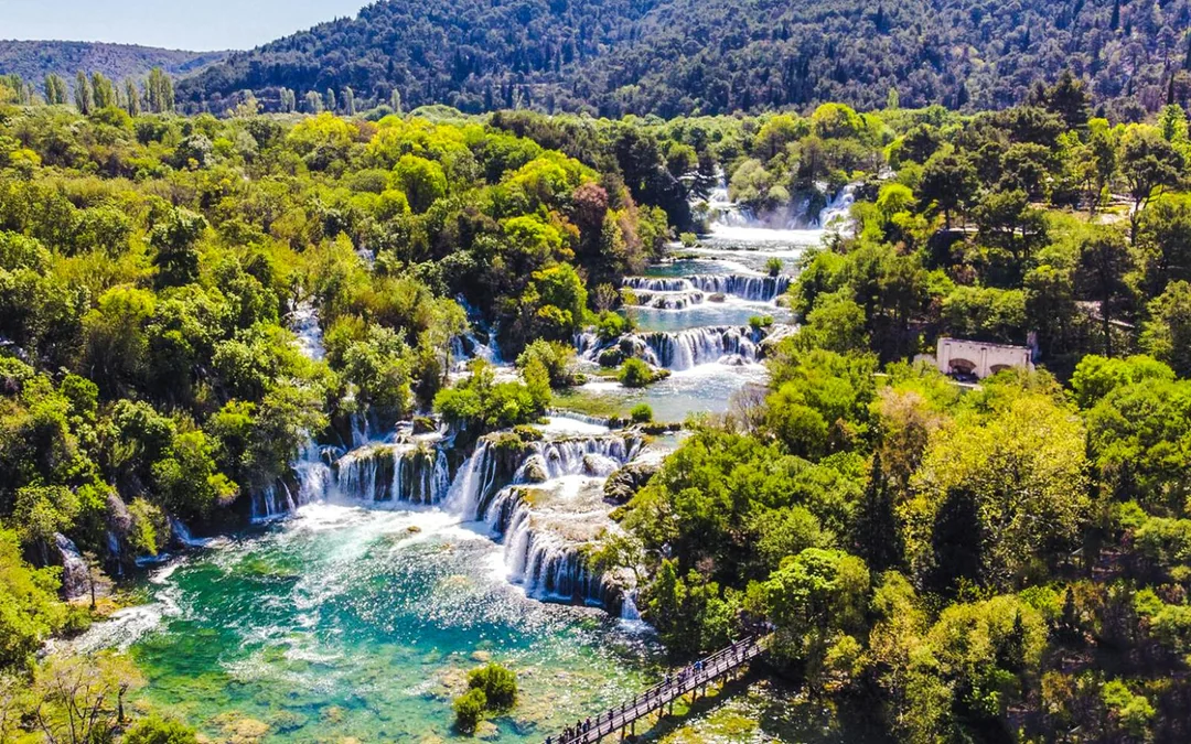 From Omiš: Krka National Park Guided Day Trip with Boat Ride and Swimming Image 1