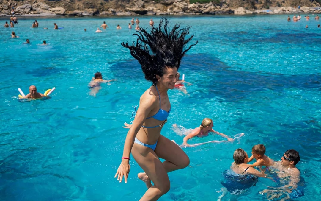 From Paphos: Aphrodite’s Akamas Blue Lagoon Bus & Boat Tour with Waterslide Image 4