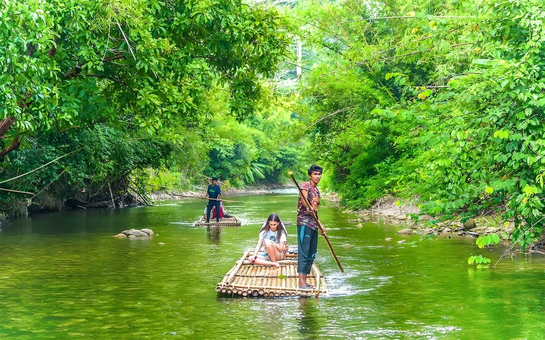 From Phuket: Bamboo Rafting, ATV Ride with Elephant Trekking & Bathing Experience Image 1