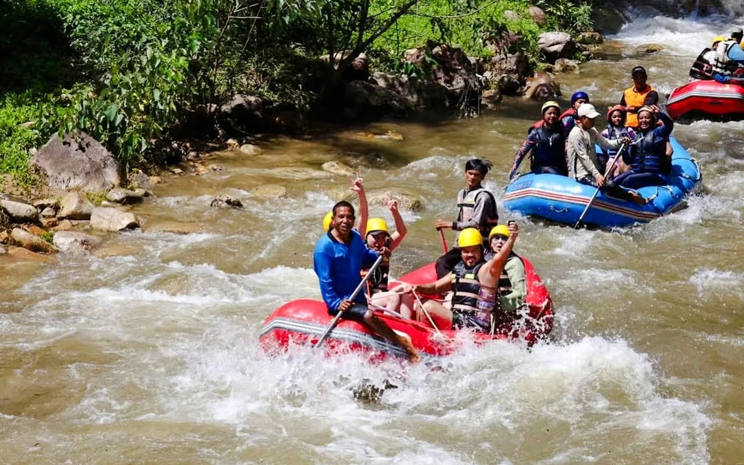 From Phuket: Phang Nga 5-km White-Water Rafting and 30-Min ATV with Zipline and Wat Suwan Khuha Image 5