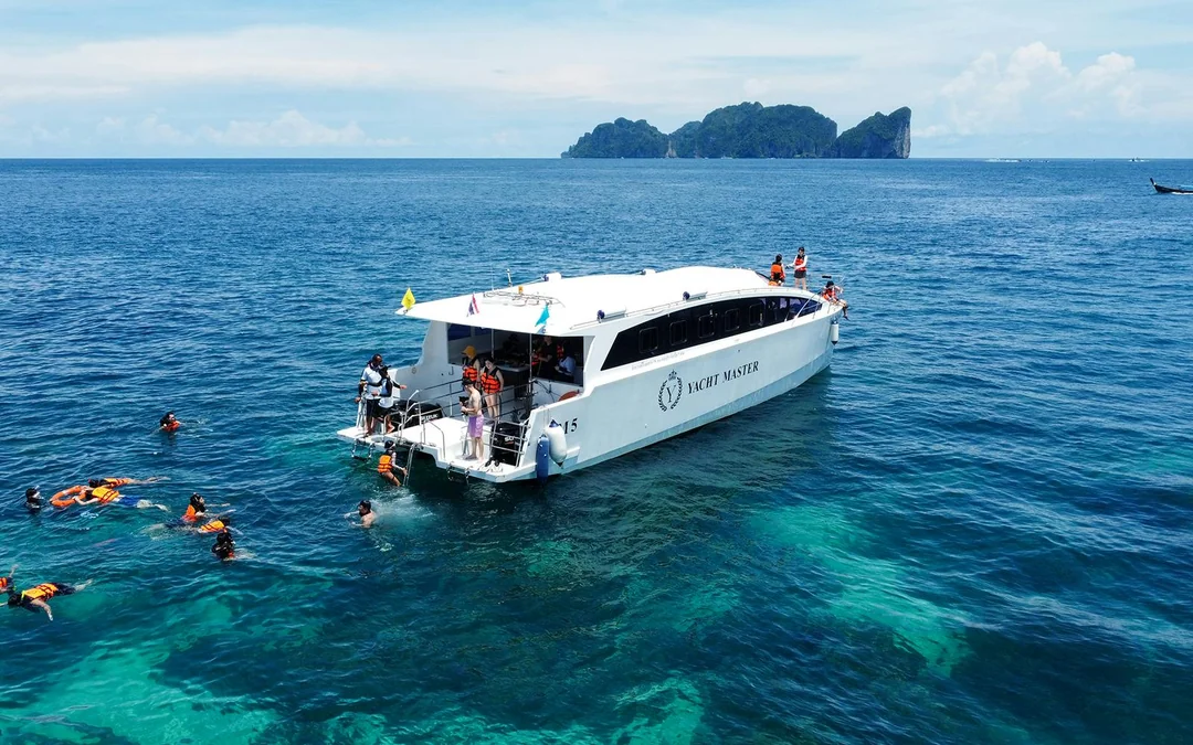 From Phuket: Phi Phi Island & Maya Bay Tour by Catamaran with Lunch & Hotel Transfers Image 1