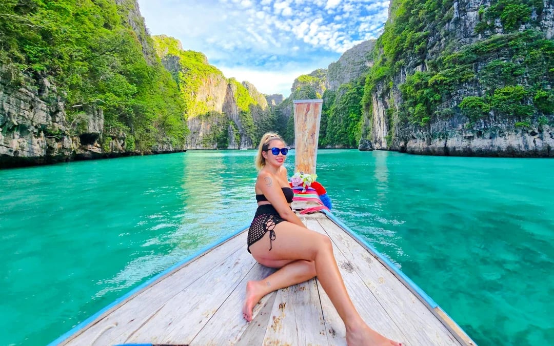 From Phuket: Phi Phi Islands Day Trip with Private Longtail Boat Tour Image 1