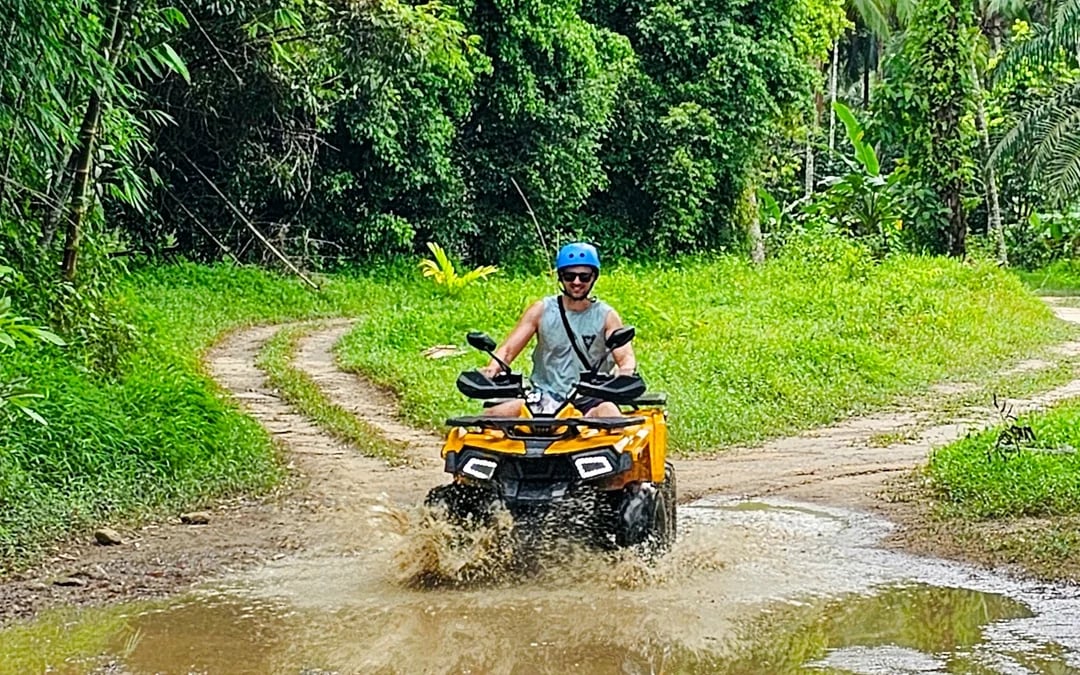 From Phuket: Private Khao Lak Day Trip with Bamboo Rafting, ATV Ride and Lunch Image 1