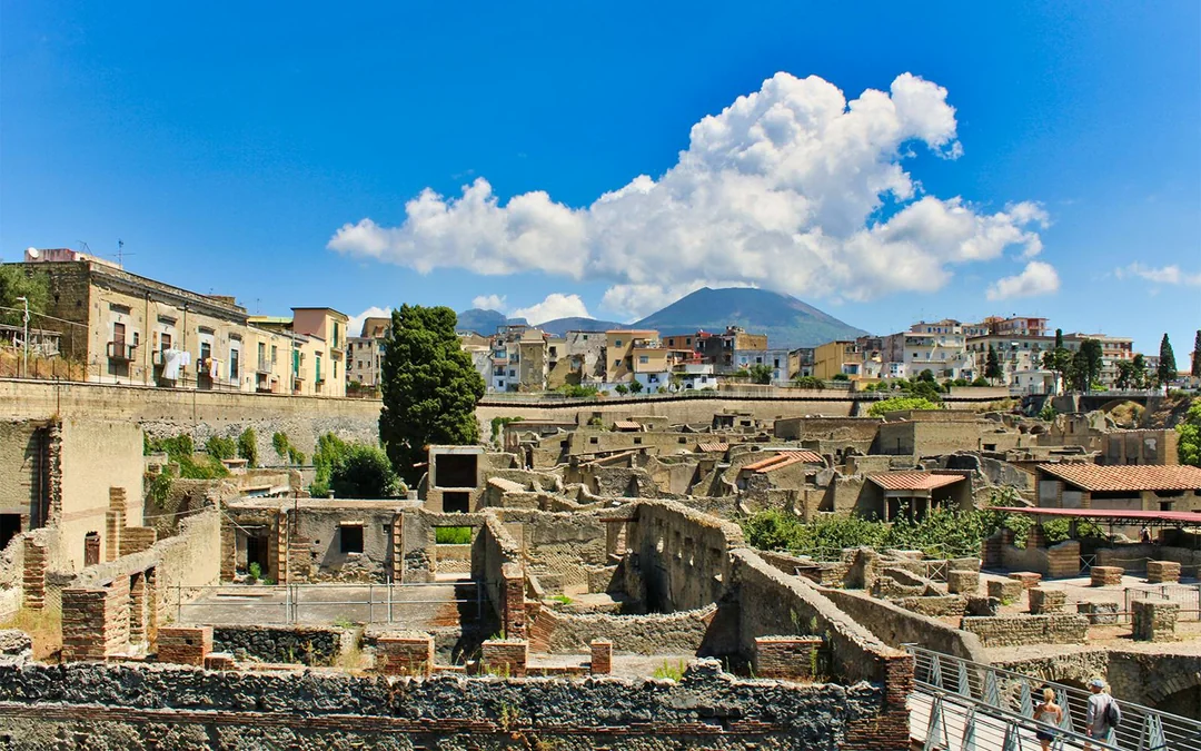 From Pompeii: Pompeii and Herculaneum Guided Tour with Transfers Image 4