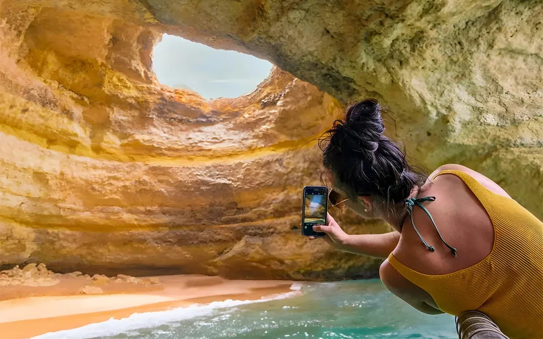 From Portimão: Benagil Cave and Coastline Catamaran Cruise with Brunch Option Image 12