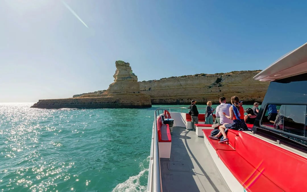 From Portimão: Benagil Cave and Coastline Catamaran Cruise with Brunch Option Image 8