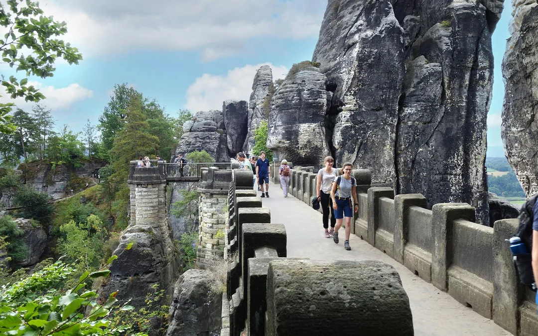 From Prague: Bastei Bridge & Tisa Walls Labyrinth Day Trip Image 1